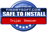 Certified "Safe To Install" by findmysoft.com