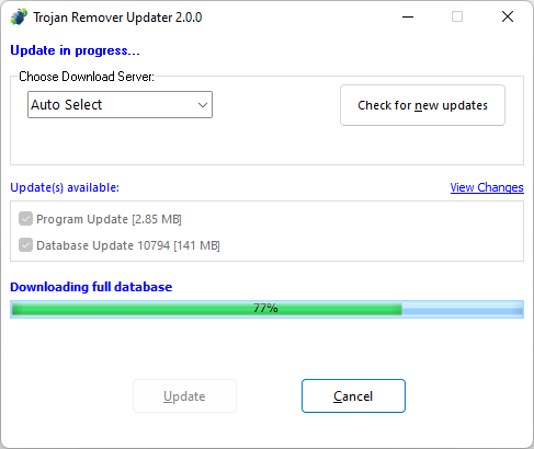 Trojan Remover Updater Screenshot